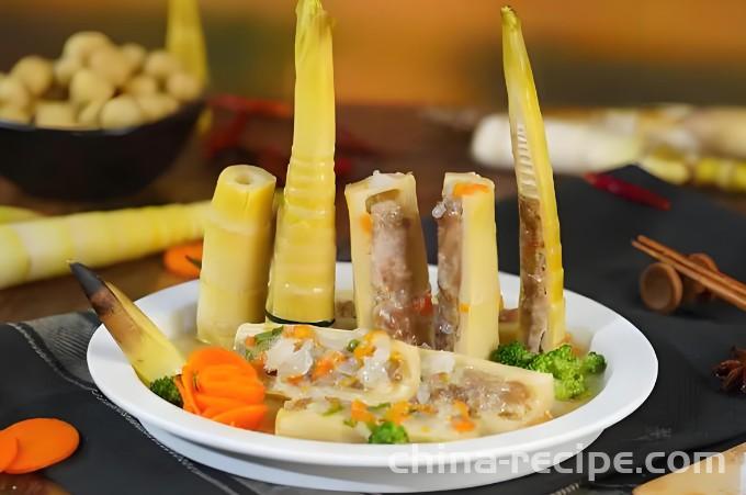 The method of making meat with zero difficulty spring bamboo shoots