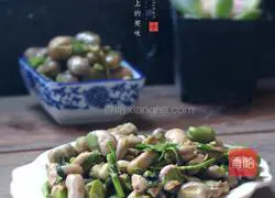 椿芽煎嫩胡豆的做法图解5