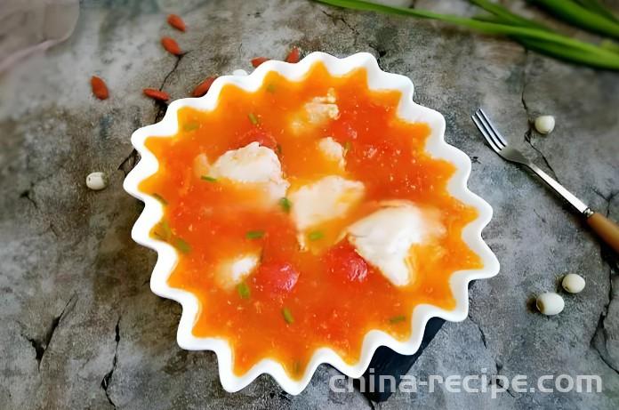The recipe for tomato fish soup