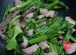 春菜炒肉的做法图解5