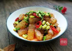 蒜薹煎凉粉的做法图解9