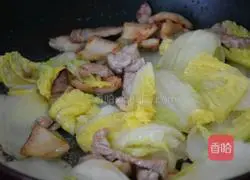 娃娃菜炒肉的做法图解6