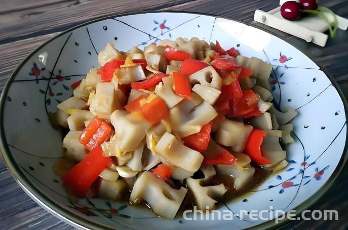 The method of making oyster sauce and lotus root cubes