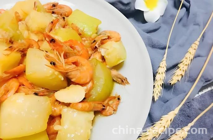 The method of braising Jiegua with fresh small sea shrimp