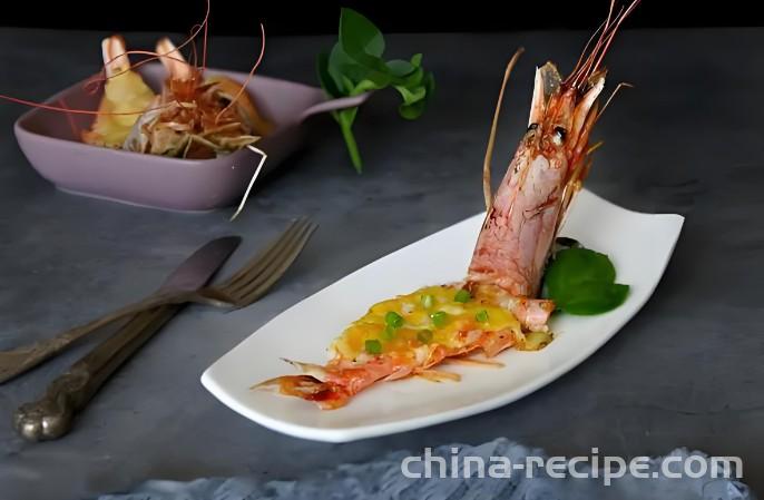 Recipe for cheese baked Argentine red shrimp