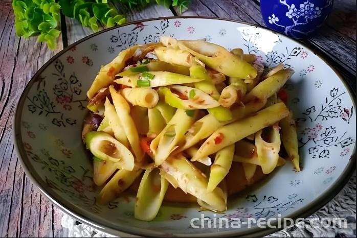 The recipe for sauce flavored bamboo shoots