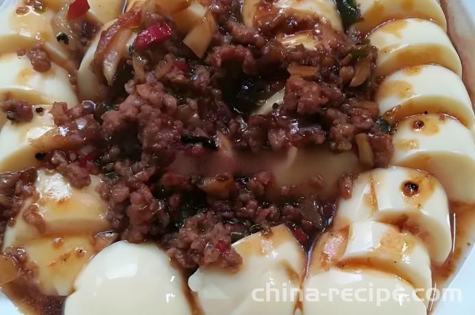 The method of steaming Yuzi tofu