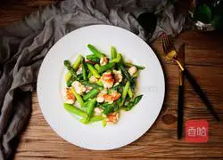 清炒芦笋虾仁的做法图解11