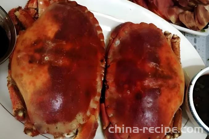 The method of steaming bread crab