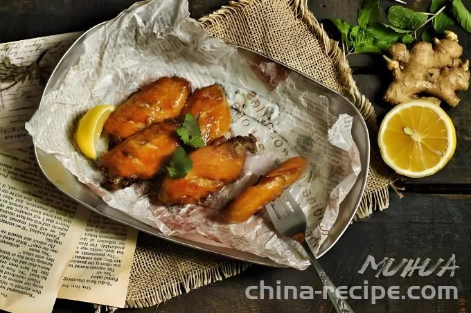 The recipe for baking chicken wings with lemon ginger paste and honey