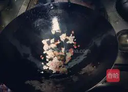 茄子肉末ฅ的做法图解4