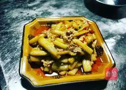 茄子肉末ฅ的做法图解6