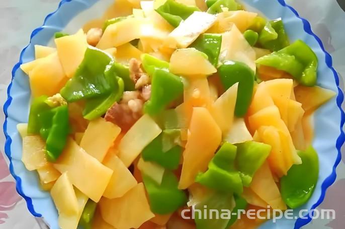 Recipe for Green Pepper and Potato Slices