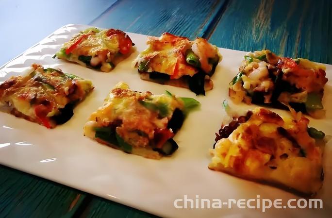 The recipe for Korean style seafood scallion pancake