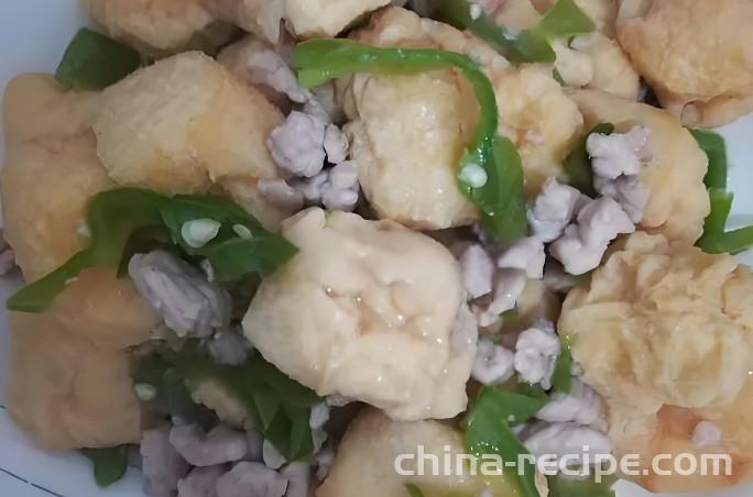How to stir fry minced meat with Oily bean curd