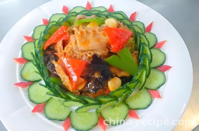 The method of cooking beef tripe with garlic