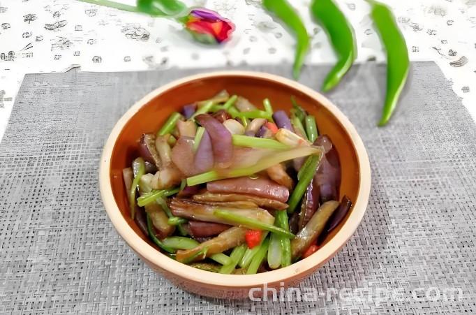 The recipe for eggplant and celery