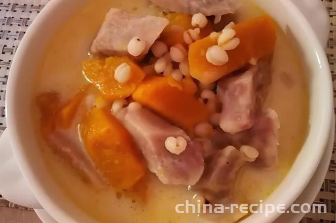 Method of making Job's tears, taro and pumpkin pot