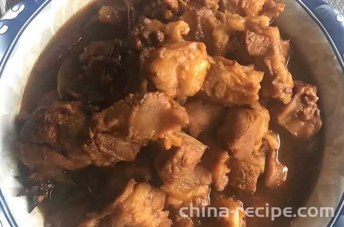 The method of stewing lamb meat