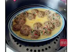 葱末肉丸蒸蛋的做法图解15