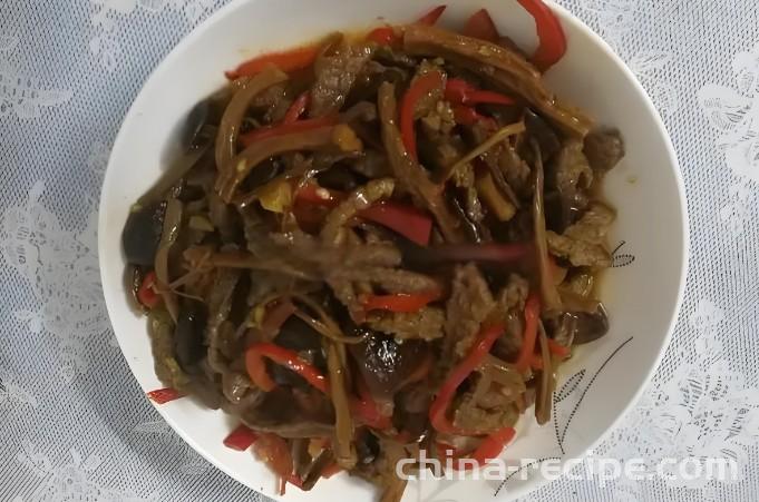 The recipe for beef tea mushroom