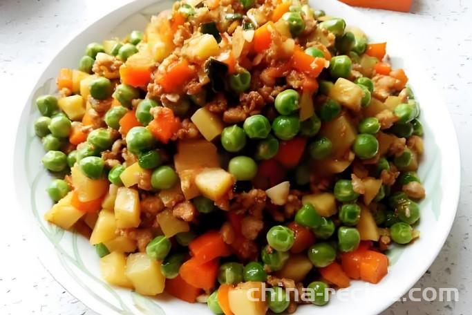 The recipe for making three cubes of minced meat