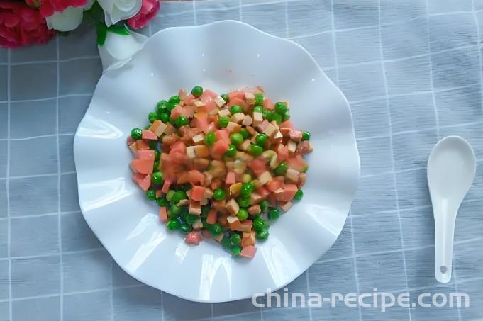 Stir fried dried tofu with peas
