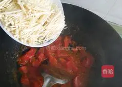 西红柿炒金针菇（下饭必备）的做法图解4