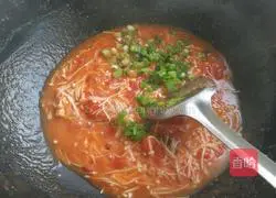西红柿炒金针菇（下饭必备）的做法图解8