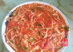 西红柿炒金针菇（下饭必备）的做法图解9