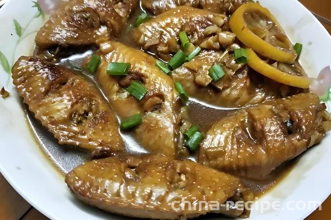 The recipe for lemon chicken wings