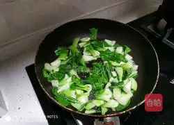 蒜炒上海青的做法图解3