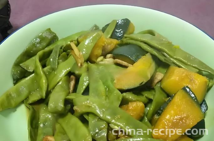 The method of stewing sweet potatoes with green beans