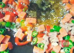 毛豆炒火腿的做法图解4