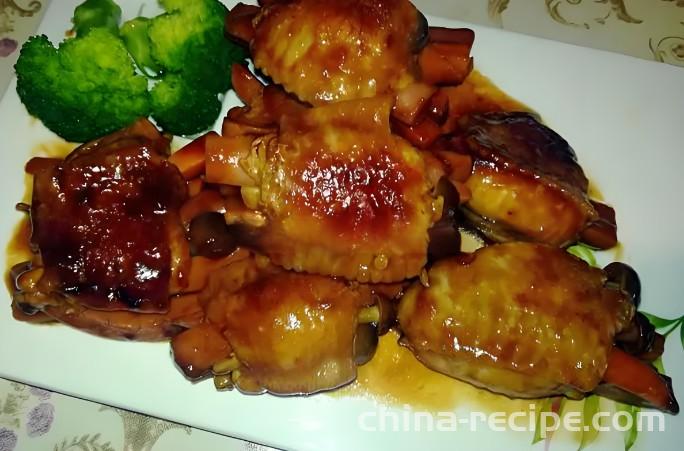 The recipe for boneless chicken wings wrapped in vegetables