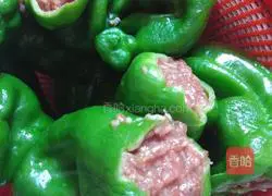 辣椒酿肉的做法图解3