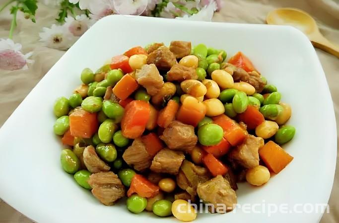 The method of stir frying mixed beans