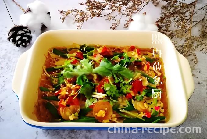 The recipe for spicy shiitake mushroom fans