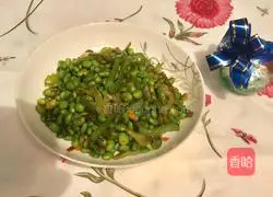 青椒炒毛豆的做法图解9