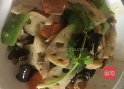 莲藕木耳炒肉的做法图解11