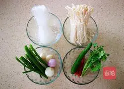 香辣金针菇粉丝的做法图解1