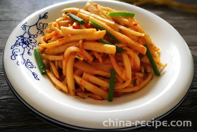 The method of making homemade pickled bamboo shoots