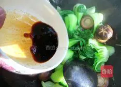 香菇扒棠菜 的做法图解6