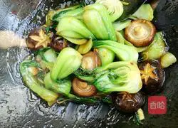 香菇扒棠菜 的做法图解8