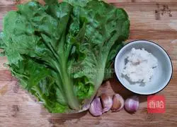 猪油炒蒜泥生菜的做法图解1
