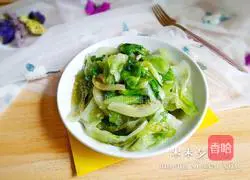 猪油炒蒜泥生菜的做法图解12