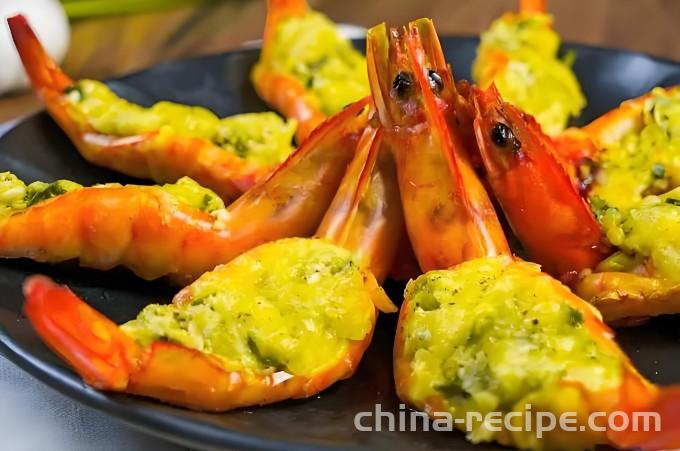 Microwave oven cheese back shrimp recipe