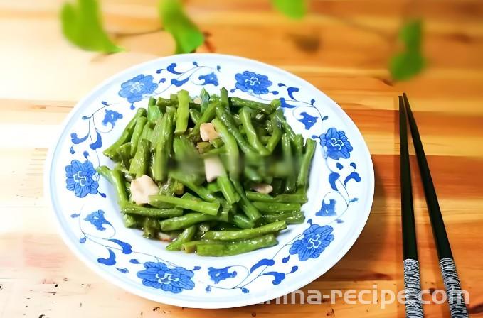 The recipe for garlic flavored soy beans