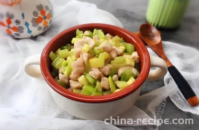 The recipe for celery diced meat