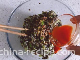 鲜虾时蔬小馄饨,最后倒入虾油